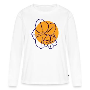 Flower Flower Plant - Women's Premium Organic Long Sleeve Shirt - white - Front - Julia (174cm)