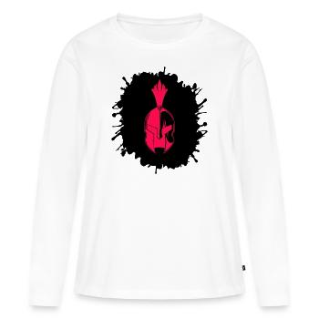 Éclaboussures de Sparte - T-shirt manches longues Premium bio Femme - blanc - Devant - Julia (174cm)