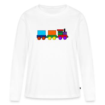 Toy train train - Women's Premium Organic Long Sleeve Shirt - white - Front - Julia (174cm)