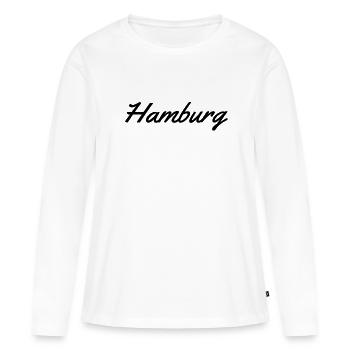 Hambourg - T-shirt manches longues Premium bio Femme - blanc - Devant - Julia (174cm)