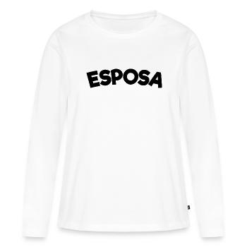 Esposa Cool Wife To Be Bride Couple Wedding Gift - Women's Premium Organic Long Sleeve Shirt - white - Front - Julia (174cm)