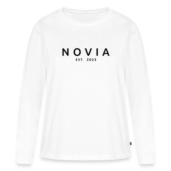 2023 Verlobung Brautdusche Hochzeit - Frauen Premium Bio Langarmshirt - Weiß - Vorne - Julia (174cm)