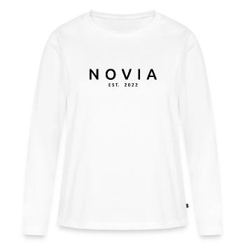 2022 Verlobung Brautdusche Hochzeit - Frauen Premium Bio Langarmshirt - Weiß - Vorne - Julia (174cm)
