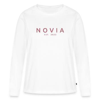 2022 Verlobung Brautdusche Hochzeit - Frauen Premium Bio Langarmshirt - Weiß - Vorne - Julia (174cm)