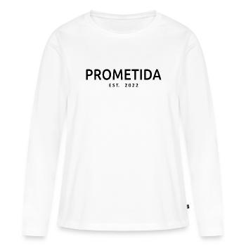 Prometida Est. 2022 Verlobte Verlobte Braut zu werden - Frauen Premium Bio Langarmshirt - Weiß - Vorne - Julia (174cm)
