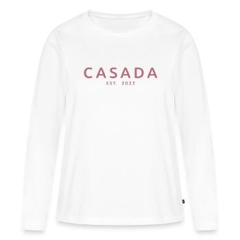 2022 Hochzeitstag verheiratete Frauen - Frauen Premium Bio Langarmshirt - Weiß - Vorne - Julia (174cm)