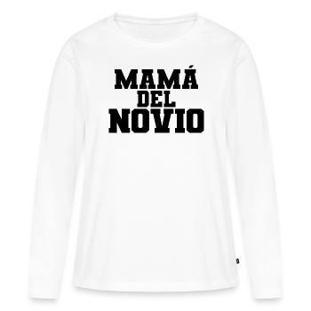Mama del Novio Groom's Mother Wedding Gift - Women's Premium Organic Long Sleeve Shirt - white - Front - Julia (174cm)