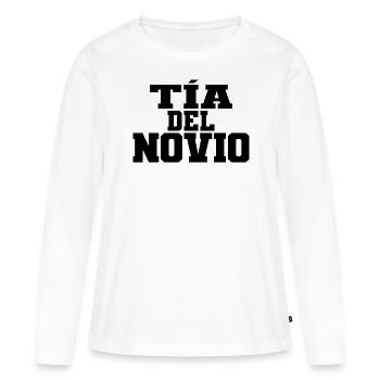 Tia del Novio Groom's Auntie Women Wedding Gift - Women's Premium Organic Long Sleeve Shirt - white - Front - Julia (174cm)