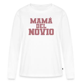 Mama del Novio Groom's Mother Wedding Gift - Women's Premium Organic Long Sleeve Shirt - white - Front - Julia (174cm)