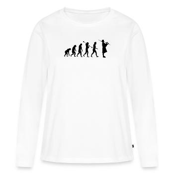 Cornemuse Cornemuse Cornemuse - T-shirt manches longues Premium bio Femme - blanc - Devant - Julia (174cm)