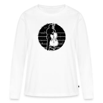 Double bass Double bass player Double bass player - Women's Premium Organic Long Sleeve Shirt - white - Front - Julia (174cm)