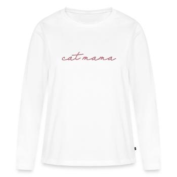 Katze Mama - Süße Katze Lover Mama Katze Besitzer Geschenk - Frauen Premium Bio Langarmshirt - Weiß - Vorne - Julia (174cm)