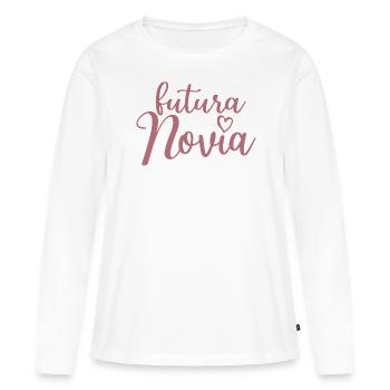 Futura Novia Girlfriend Engagement Wedding Gift - Women's Premium Organic Long Sleeve Shirt - white - Front - Julia (174cm)