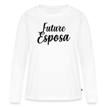 Future Esposa Engagement Bridal Shower Wedding - Women's Premium Organic Long Sleeve Shirt - white - Front - Julia (174cm)