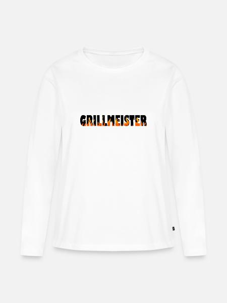 GRILLMEISTER - Frauen Premium Bio Langarmshirt - Weiß