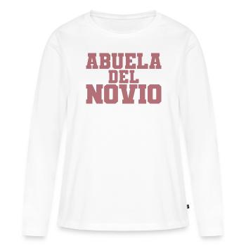 Abuela del Novio Groom's Grandmother Wedding Gift - Women's Premium Organic Long Sleeve Shirt - white - Front - Julia (174cm)