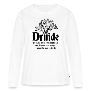 Pen and paper druide - Frauen Premium Bio Langarmshirt - Weiß - Vorne - Julia (174cm)
