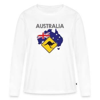 Australie TShirt - Australie T-Shirt - T-shirt manches longues Premium bio Femme - blanc - Devant - Julia (174cm)