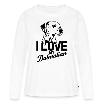I LOVE MY DALMATIAN - Women's Premium Organic Long Sleeve Shirt - white - Front - Julia (174cm)