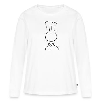 Cuisiner Cuisiner - T-shirt manches longues Premium bio Femme - blanc - Devant - Julia (174cm)