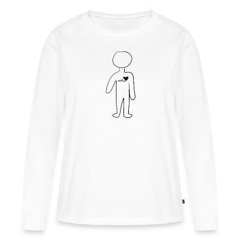 Santé Corps - T-shirt manches longues Premium bio Femme - blanc - Devant - Julia (174cm)