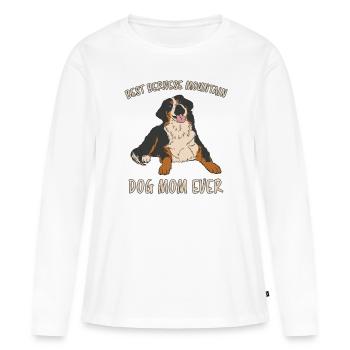 Bernese Mountain Dog Mom Funny Saying Dogs Gift - Women's Premium Organic Long Sleeve Shirt - white - Front - Julia (174cm)