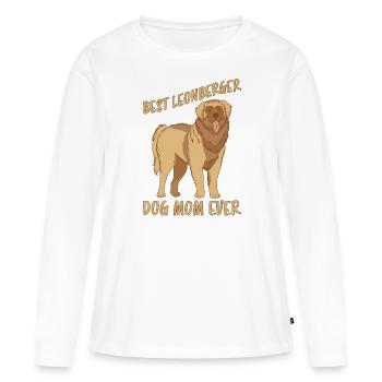 Leonberger Maman Chien S’amuser à dire Leonberger Cadeau - T-shirt manches longues Premium bio Femme - blanc - Devant - Julia (174cm)