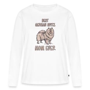 Deutsche Spitze Spruch Mama Hunde Mutter Geschenk - Frauen Premium Bio Langarmshirt - Weiß - Vorne - Julia (174cm)