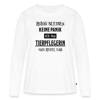 Tierpflegerin Lustig Spruch Tierpflegerin Geschenk - Frauen Premium Bio Langarmshirt - Weiß - Vorne - Julia (174cm)