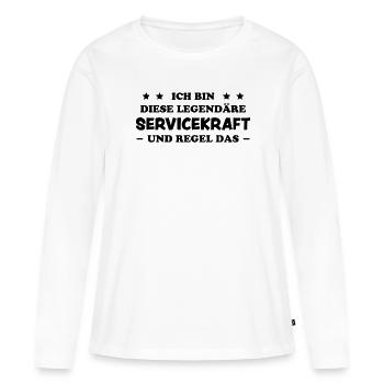 Servicekraft Dienstleistung Servicekraft Geschenk - Frauen Premium Bio Langarmshirt - Weiß - Vorne - Julia (174cm)