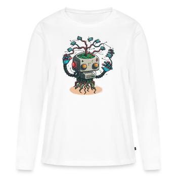 Machine Learning - Women's Premium Organic Long Sleeve Shirt - white - Front - Julia (174cm)