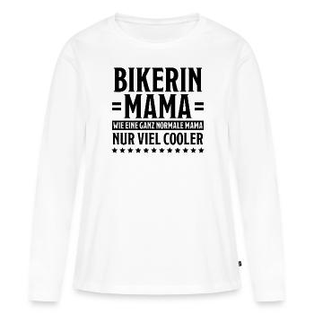 Bikerin Spruch Motorrad Lustiges Bikerin Geschenk - Frauen Premium Bio Langarmshirt - Weiß - Vorne - Julia (174cm)