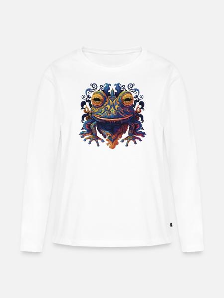 Dmt Frog - Frauen Premium Bio Langarmshirt - Weiß