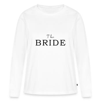 JGA the bride simply modern wedding bride - Women's Premium Organic Long Sleeve Shirt - white - Front - Julia (174cm)