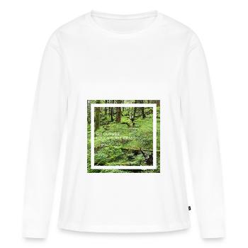 Go outside, touch some grass. Go outside... - Women's Premium Organic Long Sleeve Shirt - white - Front - Julia (174cm)