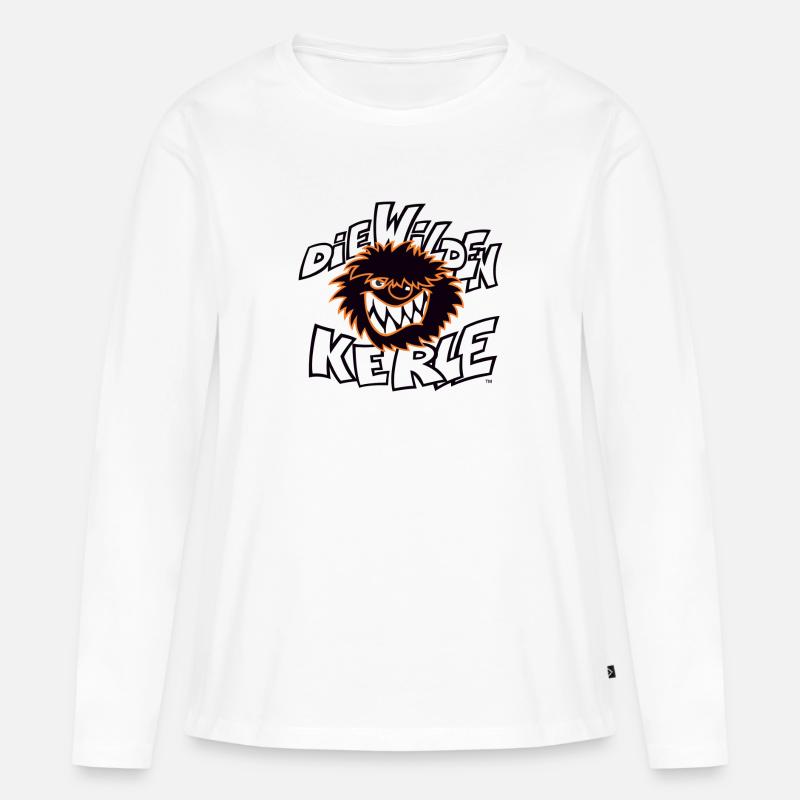 Die Wilden Kerle Logo - Frauen Premium Bio Langarmshirt - Weiß