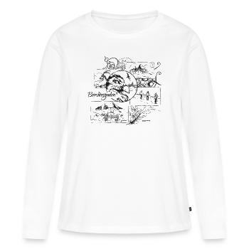 Berchtesgaden Watzmann Gypaète barbu - T-shirt manches longues Premium bio Femme - blanc - Devant - Julia (174cm)