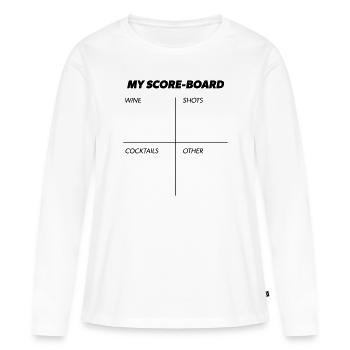 Mon tableau d’affichage – parfait pour l’enterrement de vie de garçon - T-shirt manches longues Premium bio Femme - blanc - Devant - Julia (174cm)