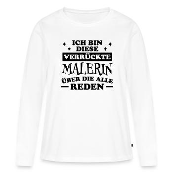 Malerin Spruch Malermeister Beruf Malerin Geschenk - Frauen Premium Bio Langarmshirt - Weiß - Vorne - Julia (174cm)