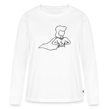 Anime Heldin - Frauen Premium Bio Langarmshirt - Weiß - Vorne - Julia (174cm)