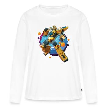 Transformers Earth Spark Bumblebee Autobot - Frauen Premium Bio Langarmshirt - Weiß - Vorne - Julia (174cm)