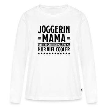 Joggerin Spruch Laufen Joggen Joggerin Geschenk - Frauen Premium Bio Langarmshirt - Weiß - Vorne - Julia (174cm)