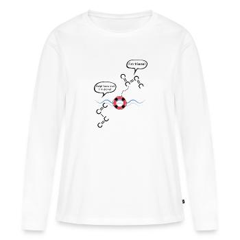 Formule de chimie disant cadeau de chimiste - T-shirt manches longues Premium bio Femme - blanc - Devant - Julia (174cm)