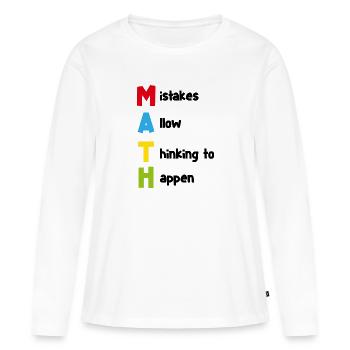 Math Spruch Mathematisch Schule Geschenk - Frauen Premium Bio Langarmshirt - Weiß - Vorne - Julia (174cm)