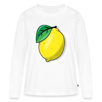 lemon - Women's Premium Organic Long Sleeve Shirt - white - Front - Julia (174cm)