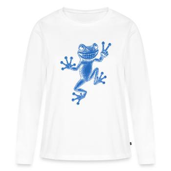 rainette - T-shirt manches longues Premium bio Femme - blanc - Devant - Julia (174cm)