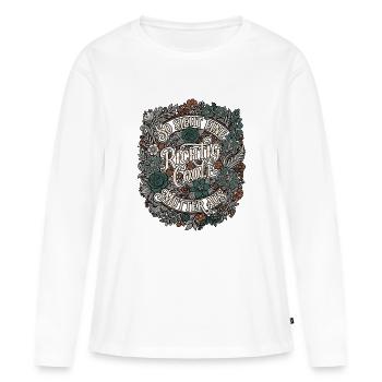Coole Mutter - Frauen Premium Bio Langarmshirt - Weiß - Vorne - Julia (174cm)