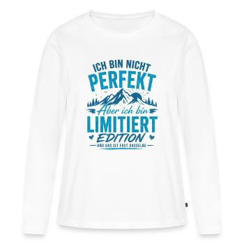 Nicht Perfekt, Aber Limitierte Edition - Frauen Premium Bio Langarmshirt - Weiß - Vorne - Julia (174cm)