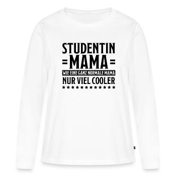 Studentin Spruch Universität Studentin Geschenk - Frauen Premium Bio Langarmshirt - Weiß - Vorne - Julia (174cm)