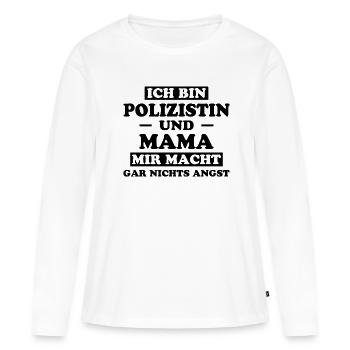 Polizistin Witz Spruch Polizei Polizistin Geschenk - Frauen Premium Bio Langarmshirt - Weiß - Vorne - Julia (174cm)
